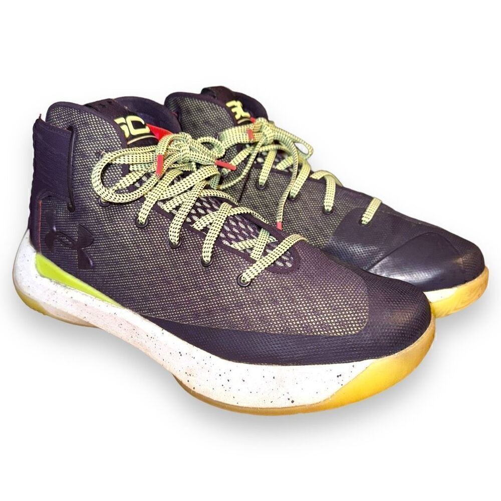 Under Armour Curry 3zero Men Sz 9 Imperial Purple 1298308-500 Shoes